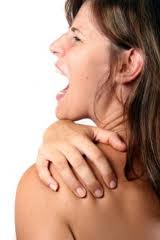 Pain in Womans neck